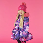 A DEE - Sandy Faux fur Hooded Galaxy Jacket - Pink Glaze