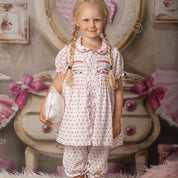 BLUEBELLS - Smocked Swiss Dot Pyjamas - Red