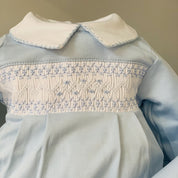 MAGNOLIA BABY - Four Piece Smocked Set - Blue