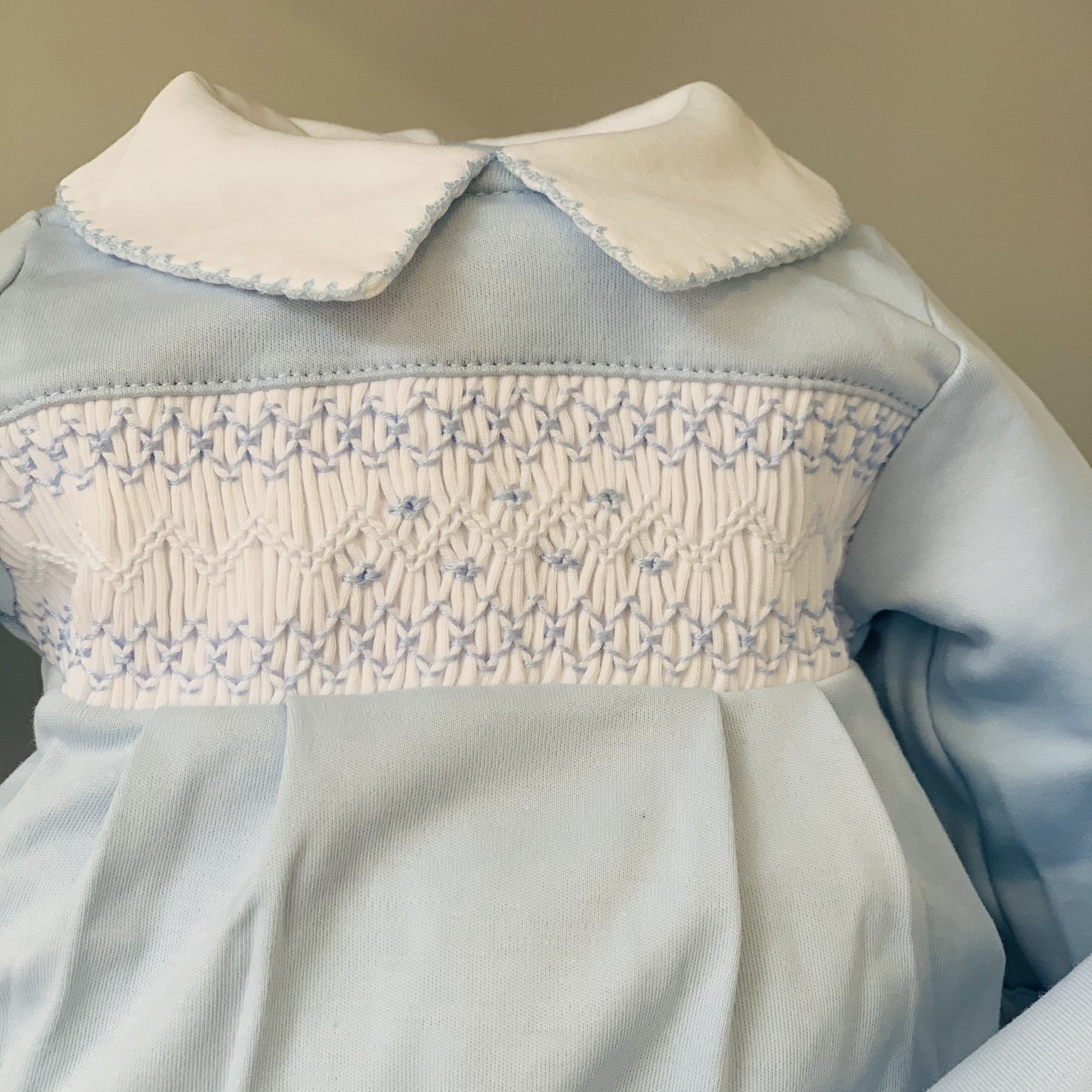 MAGNOLIA BABY - Four Piece Smocked Set - Blue