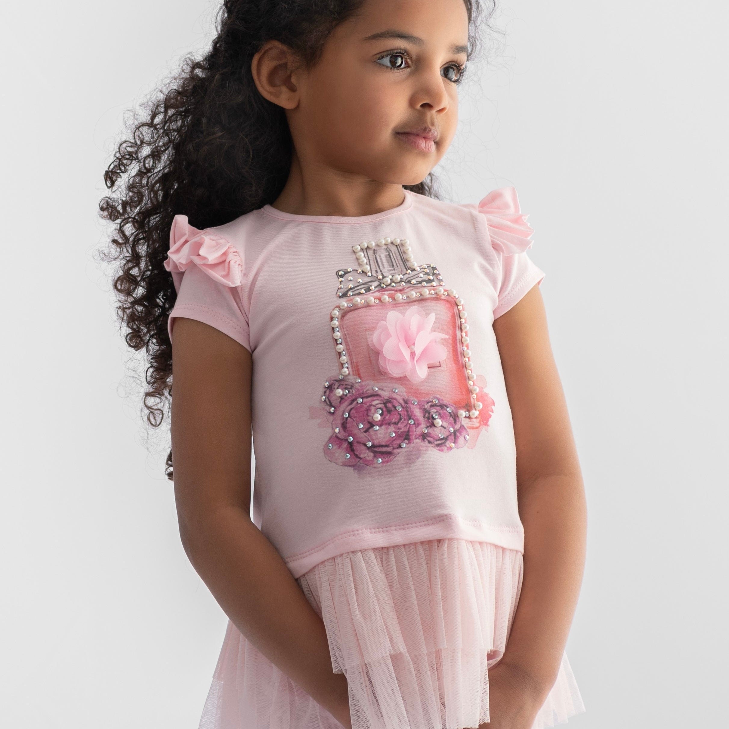 CARAMELO KIDS - Perfume Bottle Legging Set - Pink