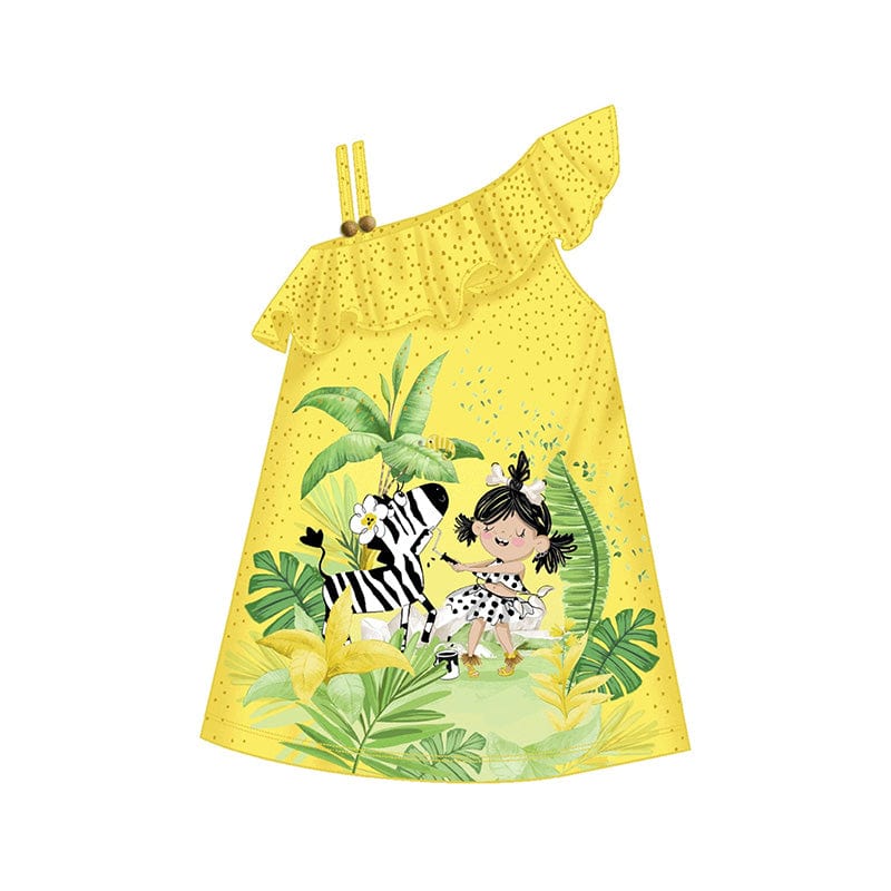 MAYORAL - Zebra Girl Dress - Yellow