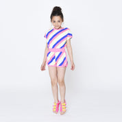 BILLIEBLUSH - Stripe Playsuit - Neon