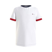 TOMMY HILFIGER - Essential Cuffed Tee - White