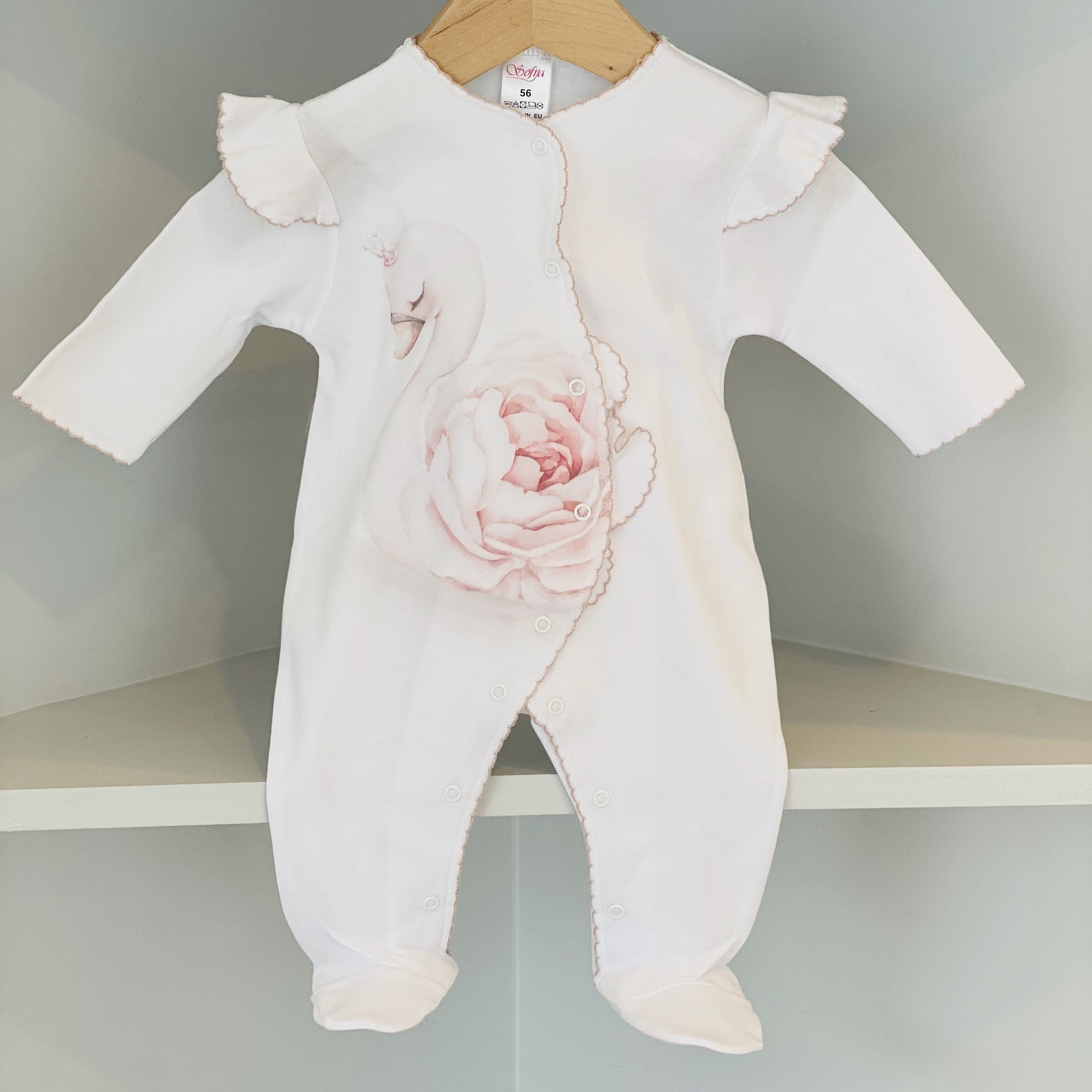 SOFIJA - Swan Rose Babygrow