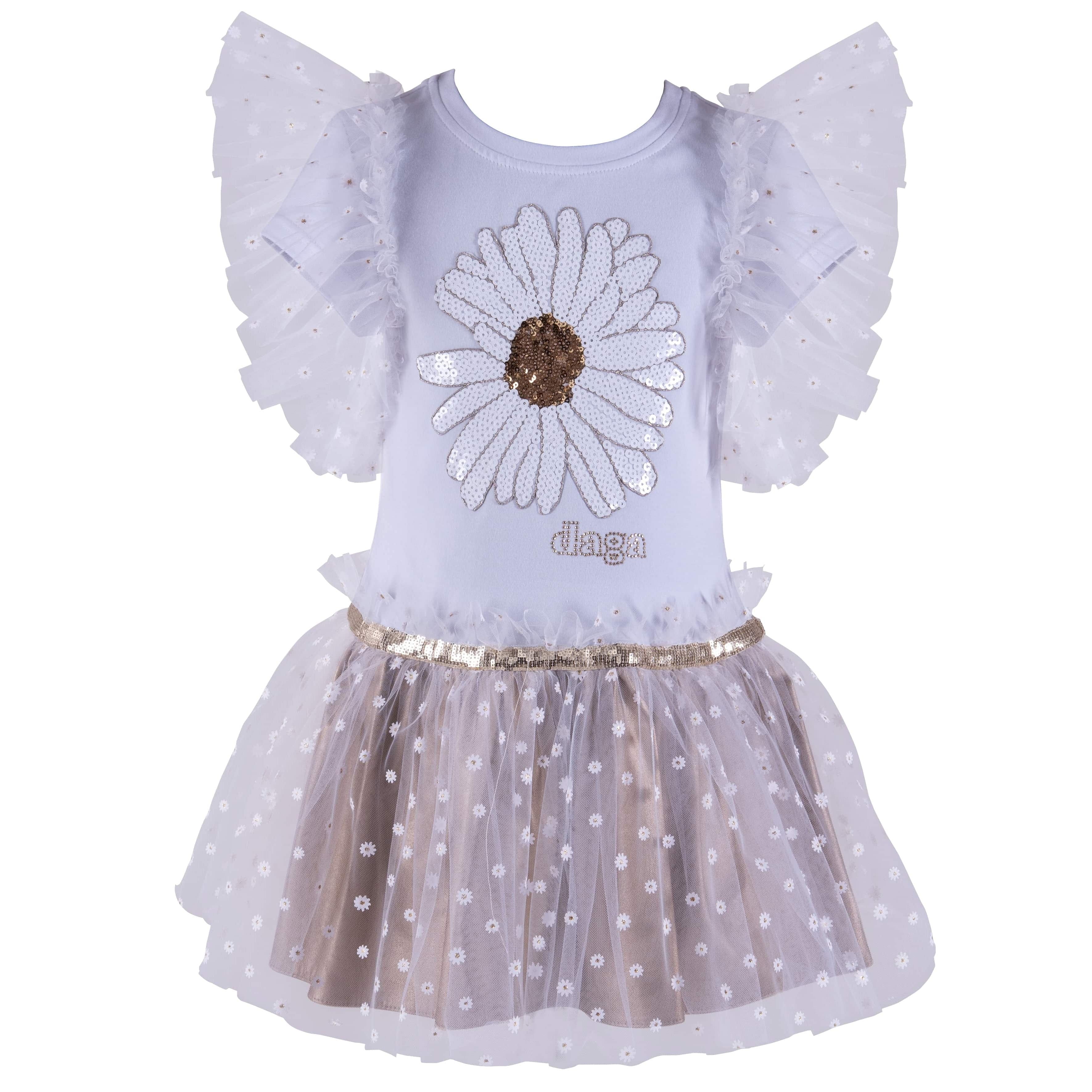 Daga - Miss Daisy Dress - White