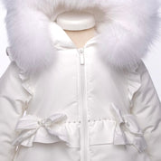 Bimbalo - Exclusive Fur Hood & Cuff Coat - Cream
