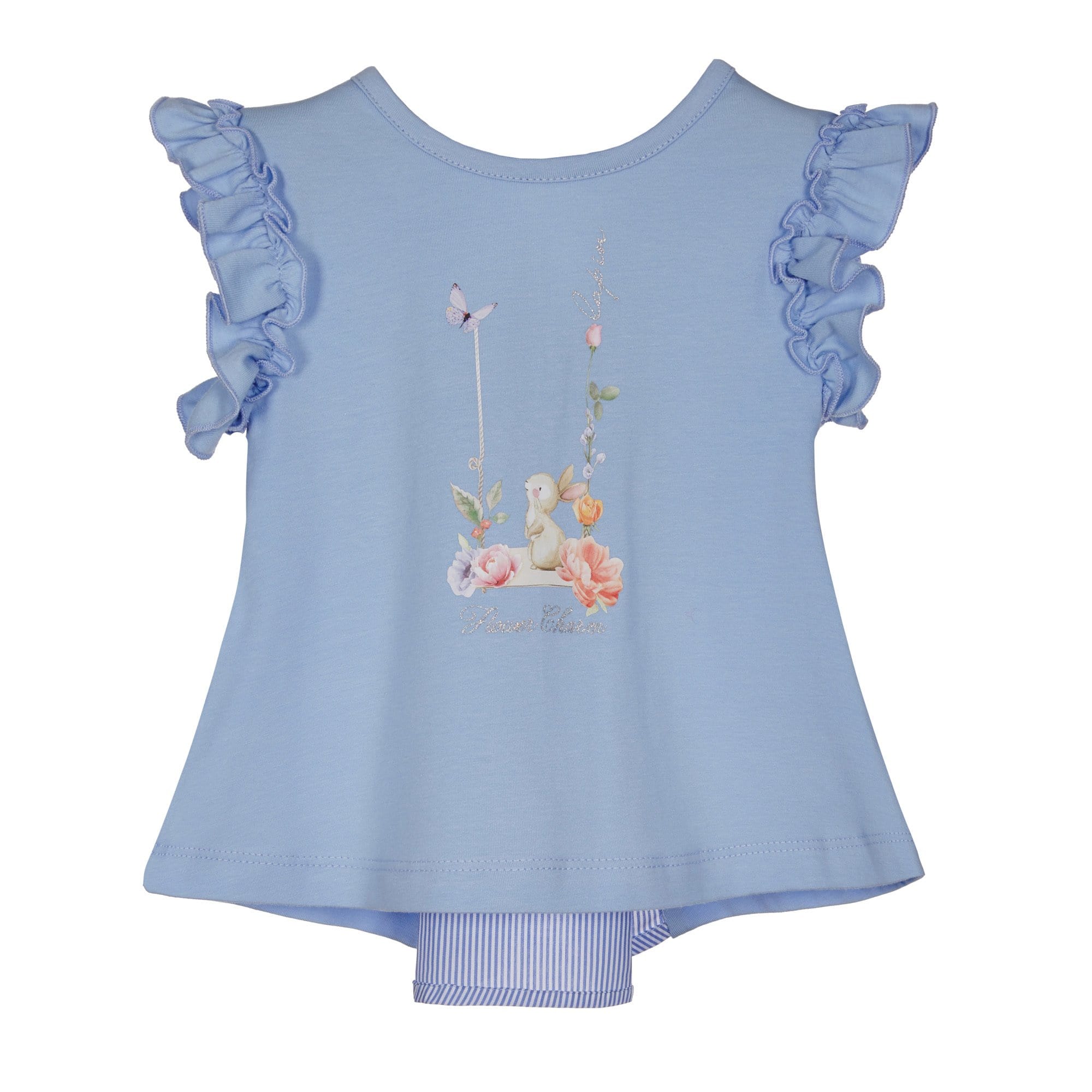 LAPIN HOUSE  - Bunny Capri Legging Set - Peach/Blue