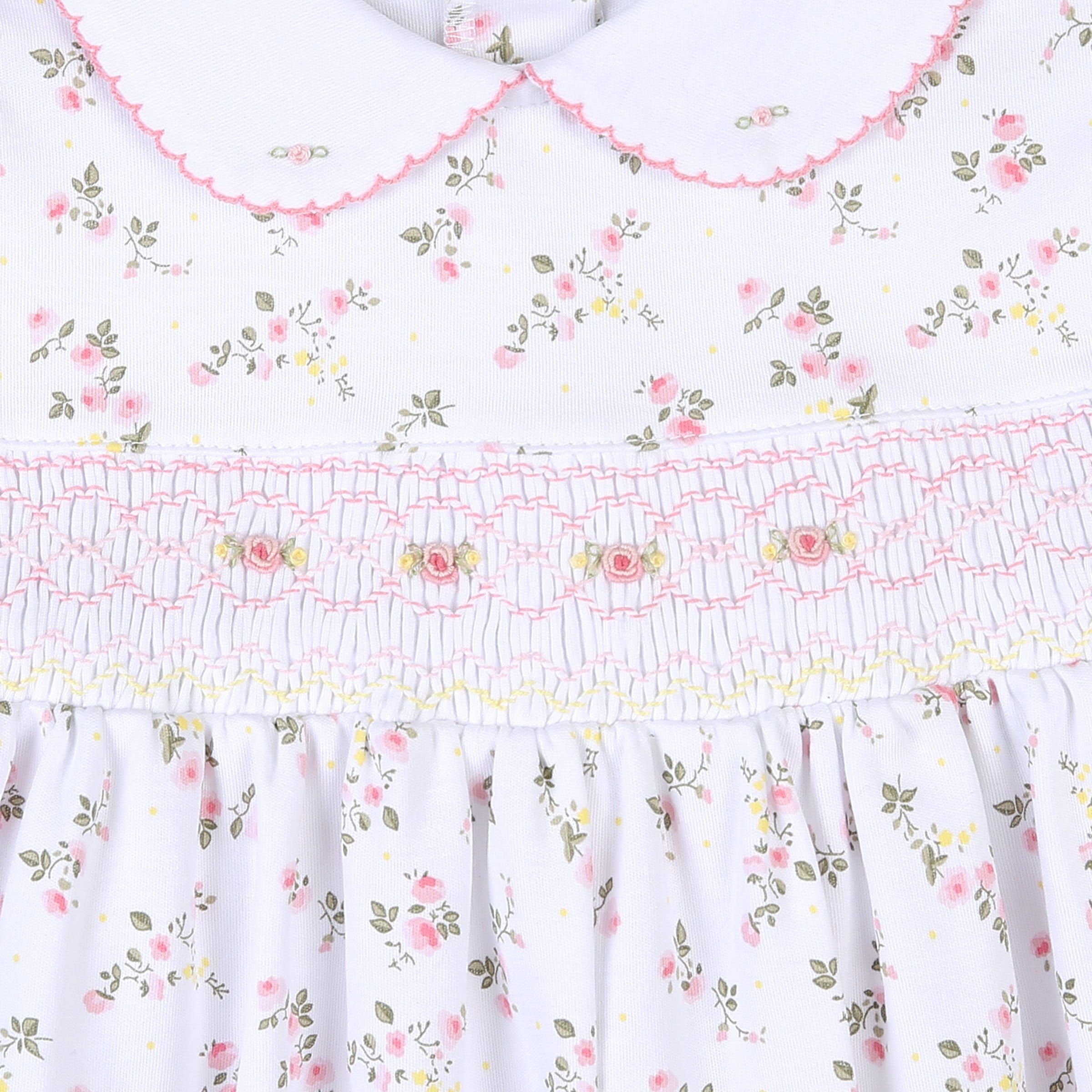 MAGNOLIA BABY - Graces Classics Smocked Babygrow - Floral