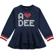 A DEE - Peplum Logo Tracksuit - Navy