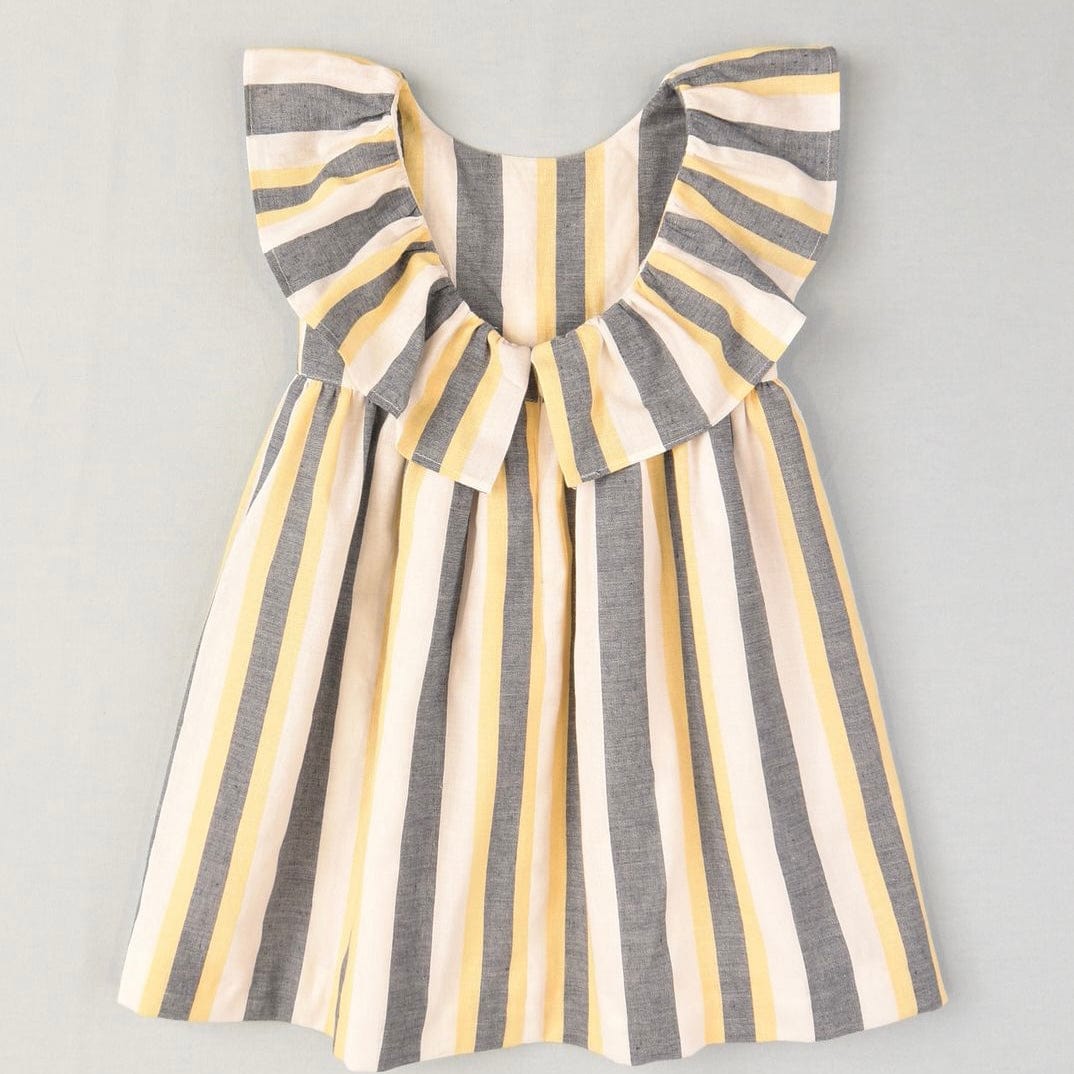 COCOTE- Stripe Dress - White