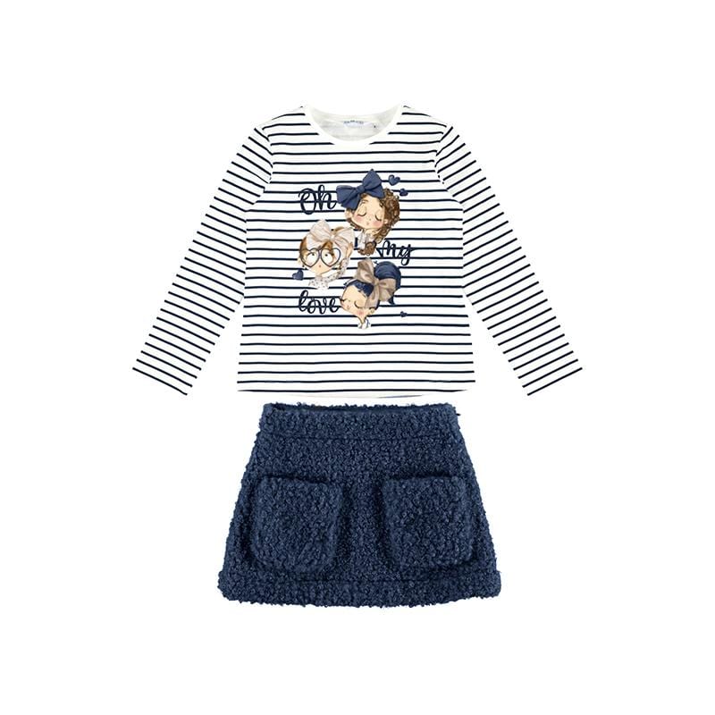 MAYORAL - Oh My Love Skirt Set - Navy
