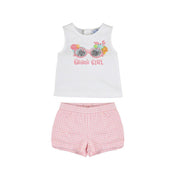MAYORAL - Beach Girl  Top & Short Set - Pink