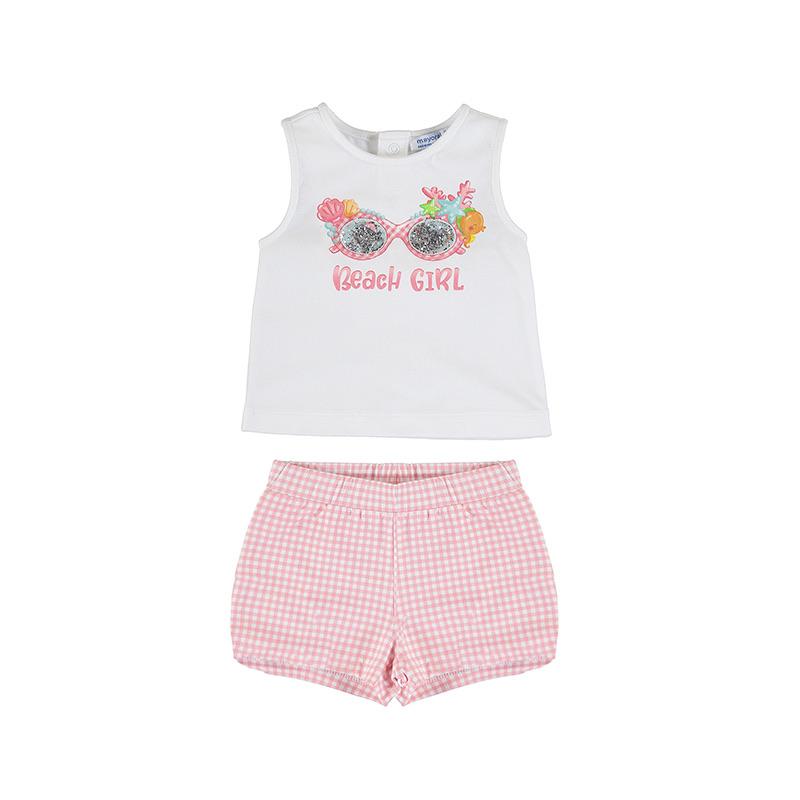 MAYORAL - Beach Girl  Top & Short Set - Pink