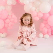 LITTLE A - Elspeth baby Cord Dress - Baby Pink