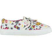 A DEE - Frilly Canvas Slip On Trainer - Lipstick Pink