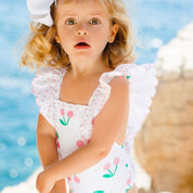 SAL & PIMENTA - Electric Cherries Swimsuit - White
