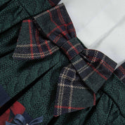 LAPIN HOUSE - Tartan Scotty Dog Pinafore Dress - Green