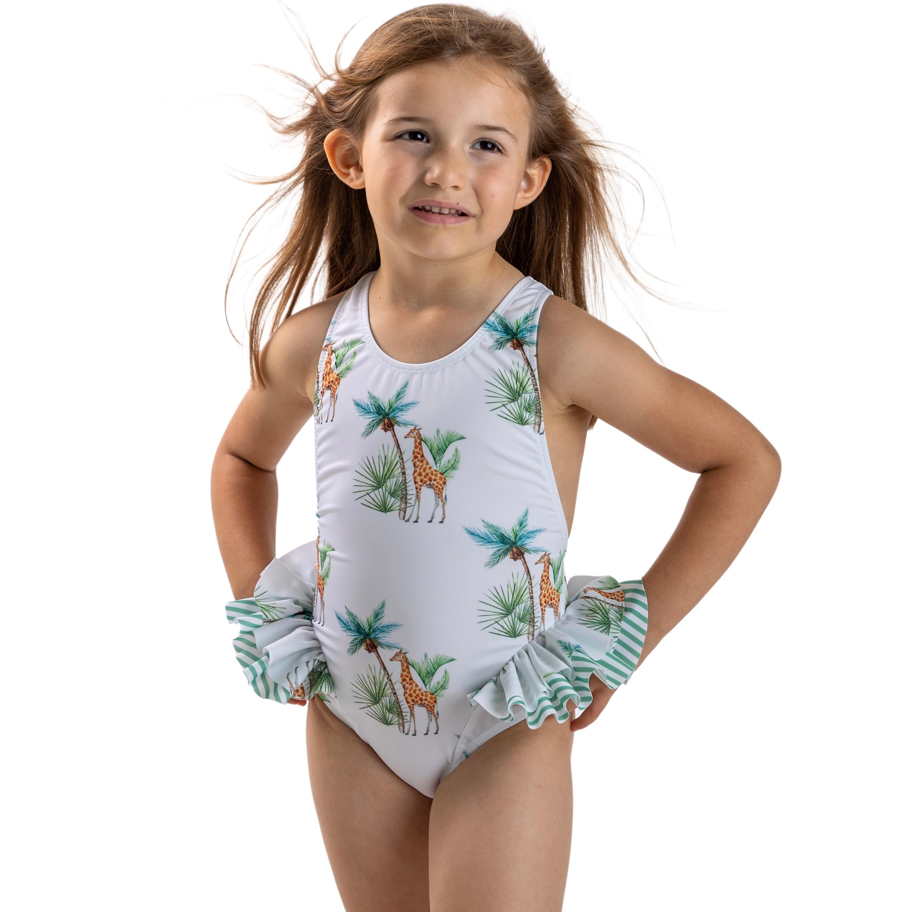 MEIA PATA - Mahe Giraffe Print Swimsuit - Green
