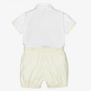 PRETTY ORIGINALS - Easter Smock Stripe Short Set - Yellow