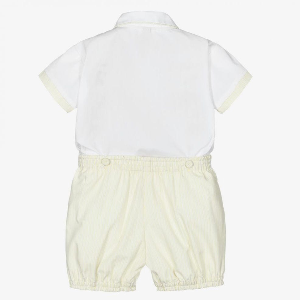PRETTY ORIGINALS - Easter Smock Stripe Short Set - Yellow