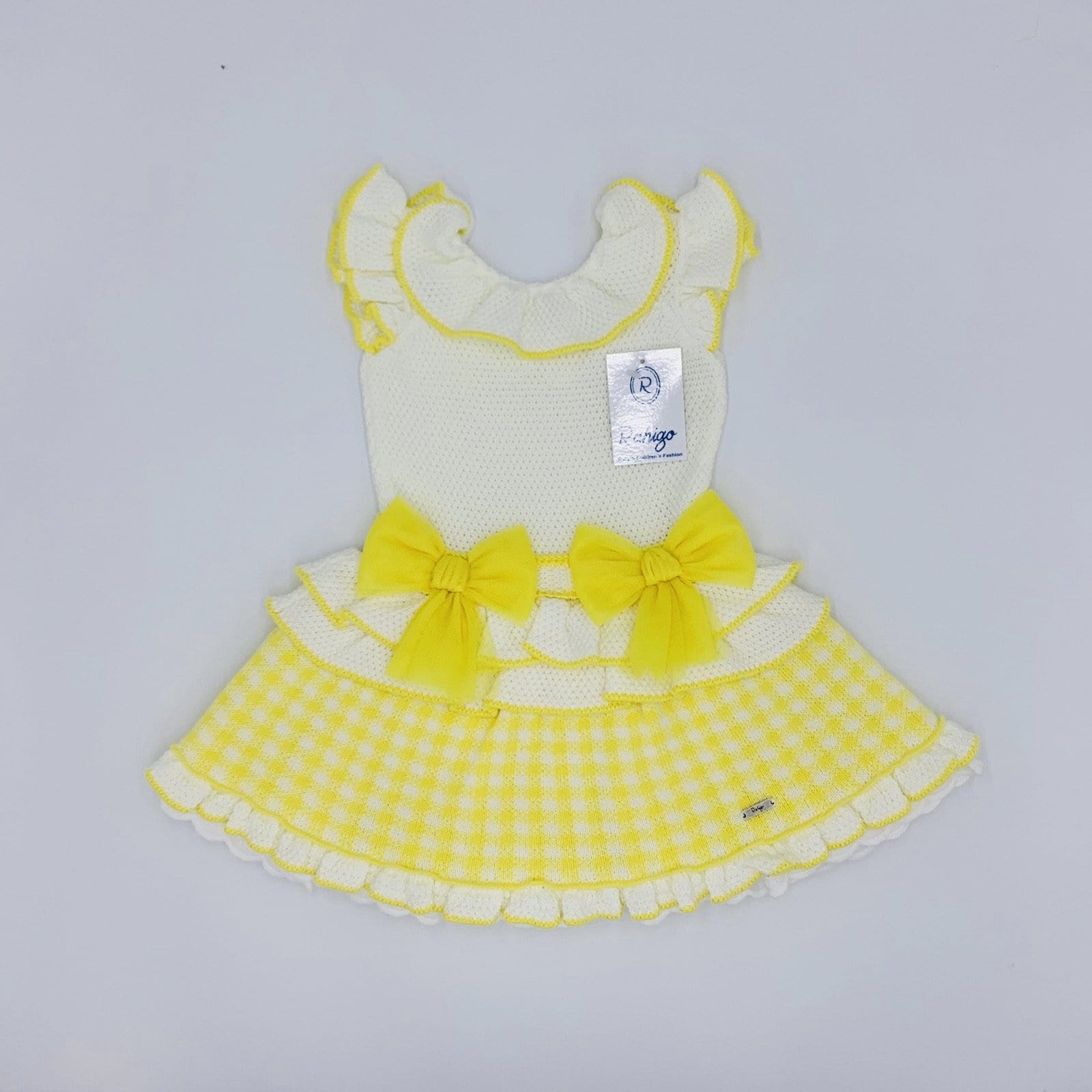 RAHIGO - Dog Tooth Dress - Yellow