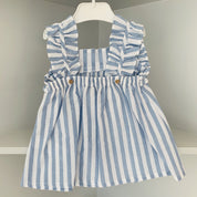 JOSE VARON BLUE CANDY STRIPE SUN DRESS