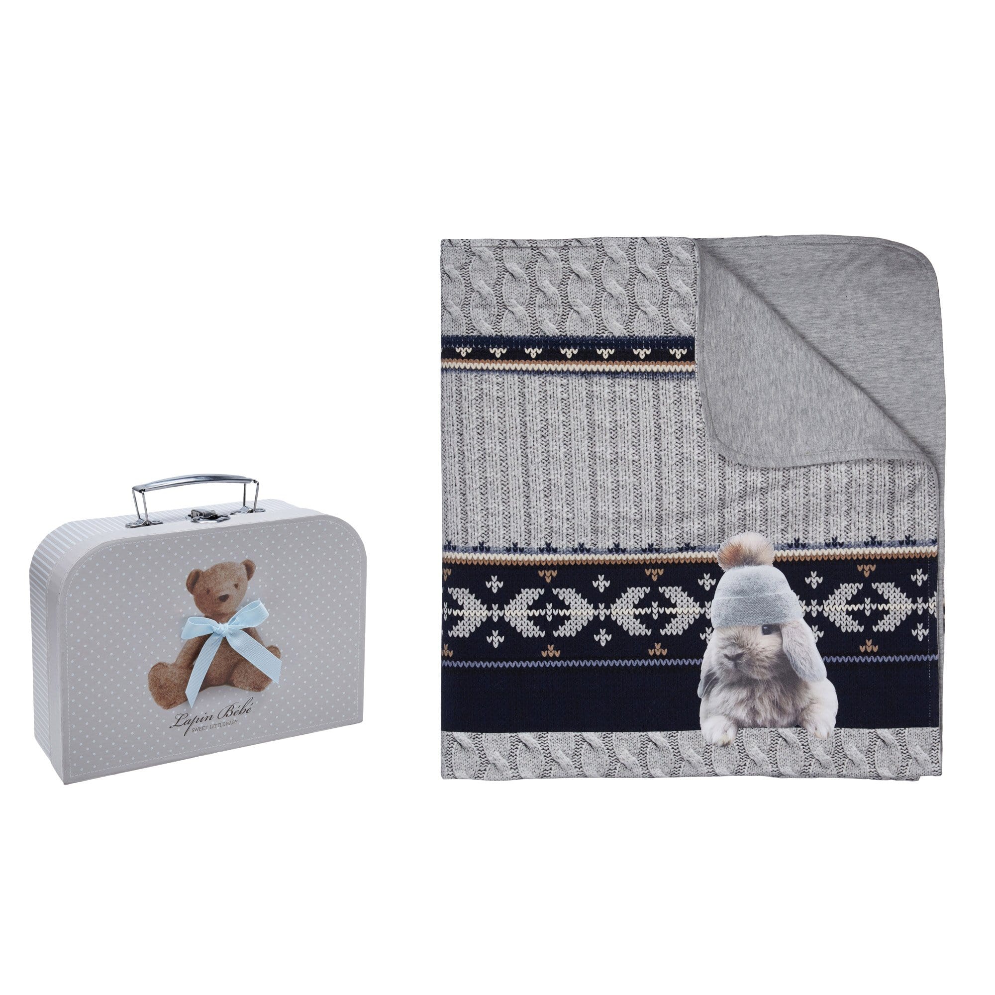 LAPIN HOUSE - Winter Rabbit Blanket - Grey