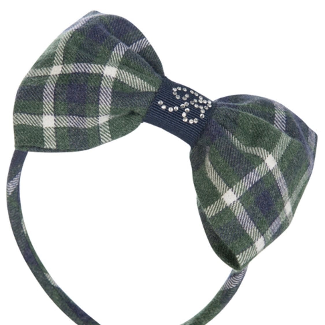 BALLOON CHIC  GREEN TARTAN HAIRBAND