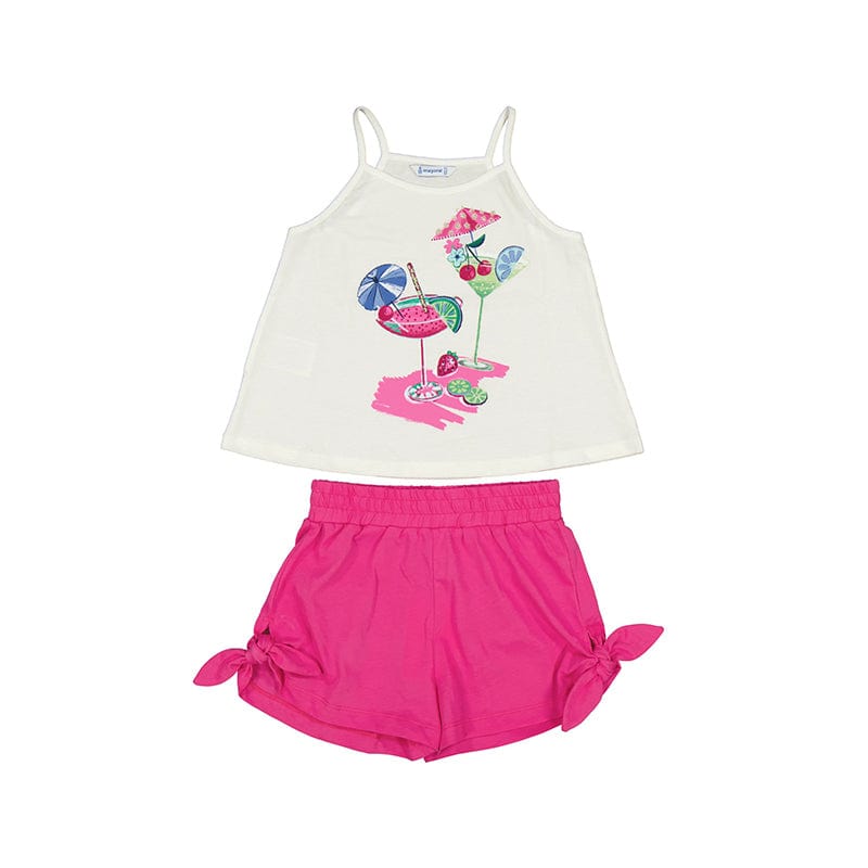 MAYORAL - Cocktail Short Set - Fuschia