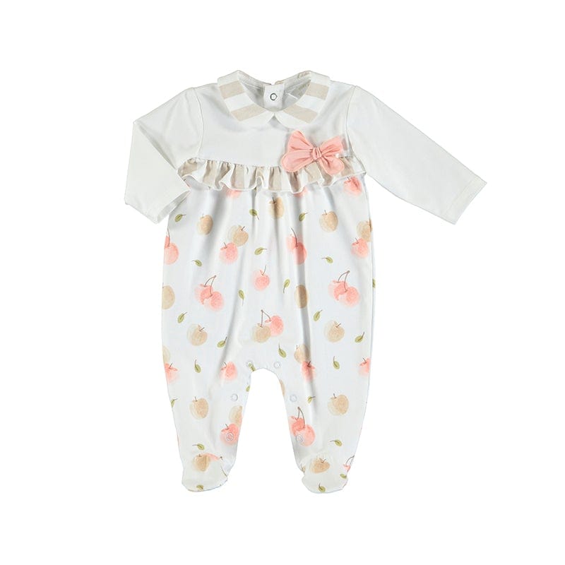 MAYORAL - Peachy Cherry Onesie - Taupe