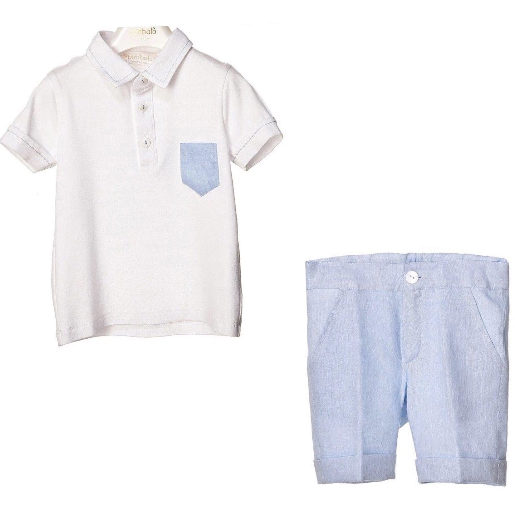 BIMBALO Polo & Linen Short Set