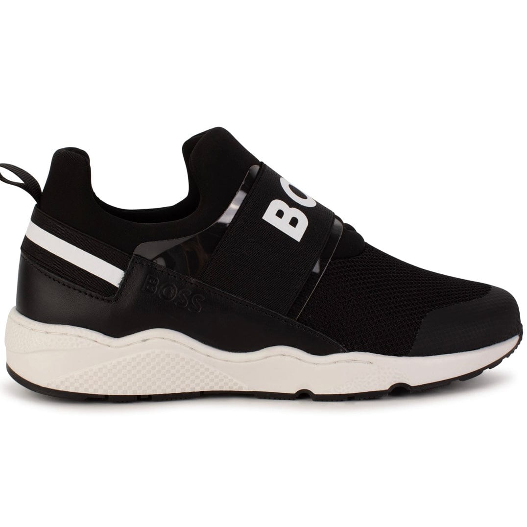 HUGO BOSS - Elasticated Trainers -  Black