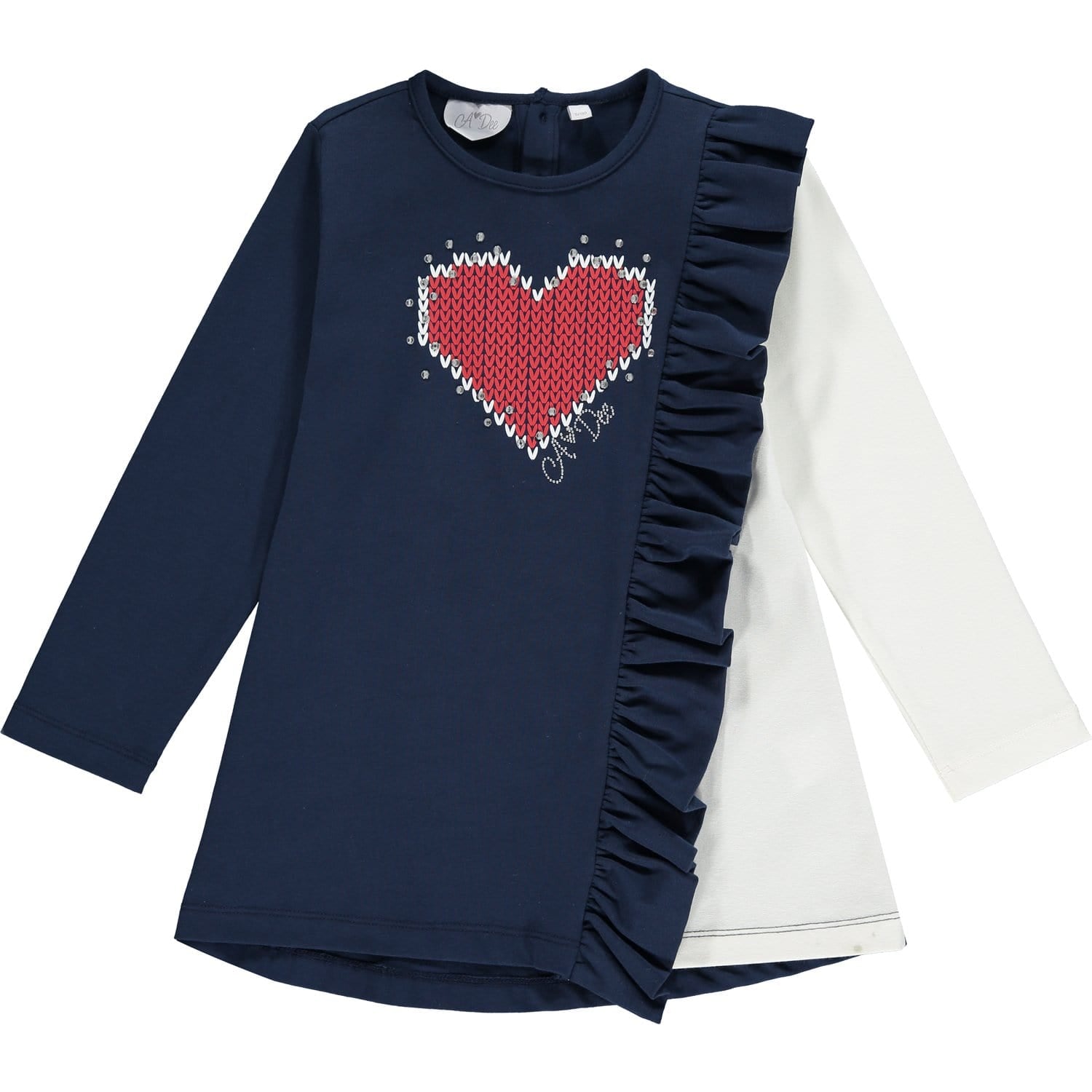 A DEE - Two Tone Heart Legging Set - Navy