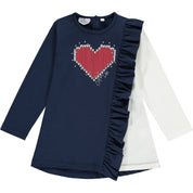 A DEE - Two Tone Heart Legging Set - Navy