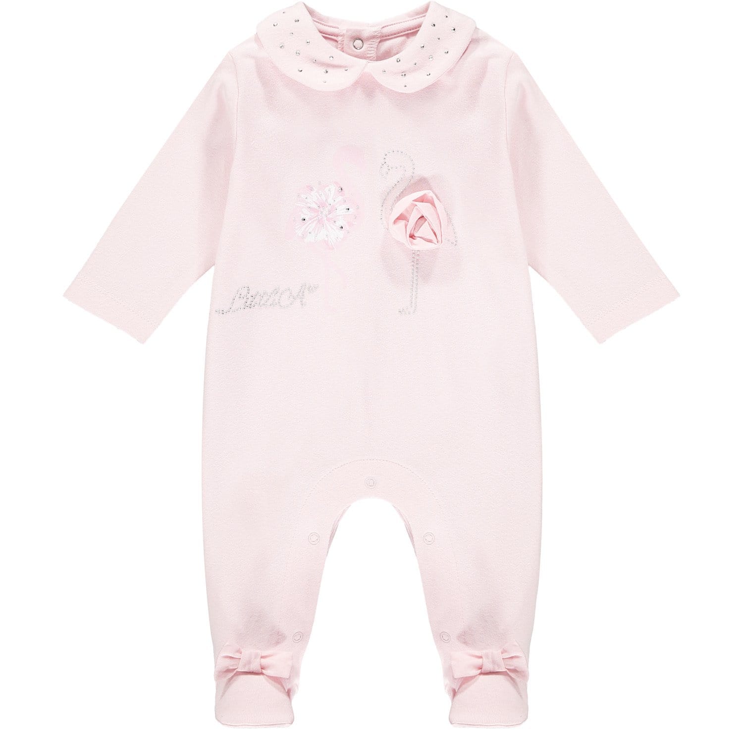 Little A - Flamingo Babygrow - Pink