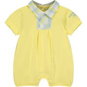 MITCH & SON - Mini Marshall check Detail Romper - Lemon Cake