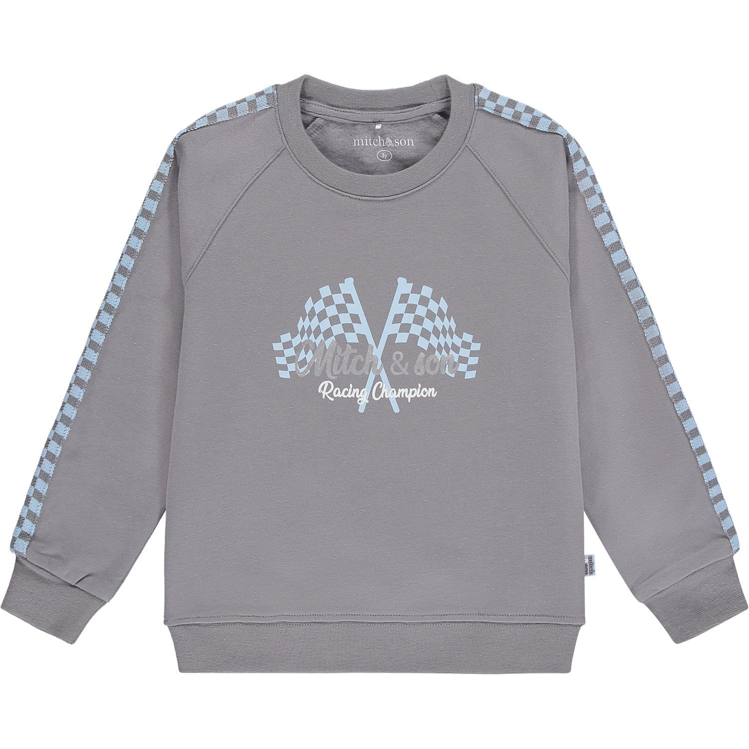 MITCH & SON - Ernest Flag Graphic Tapes Swearshirt Set - Grey