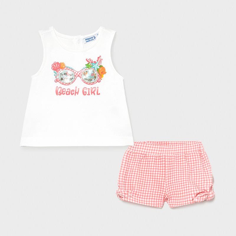 MAYORAL - Beach Girl  Top & Short Set - Pink