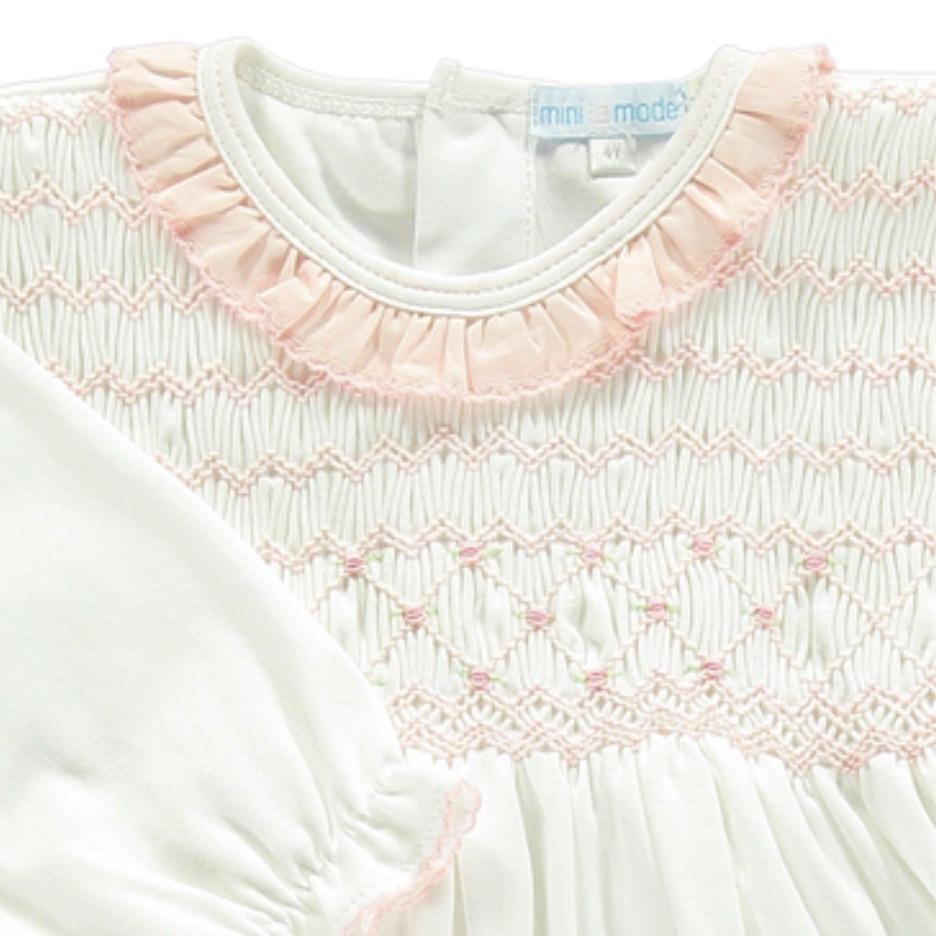 MINI-LA-MODE - Daisy Smocked Pyjamas - Pink