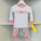 GNOLIA BABY - Fresh Strawberry Smocked PJ’s