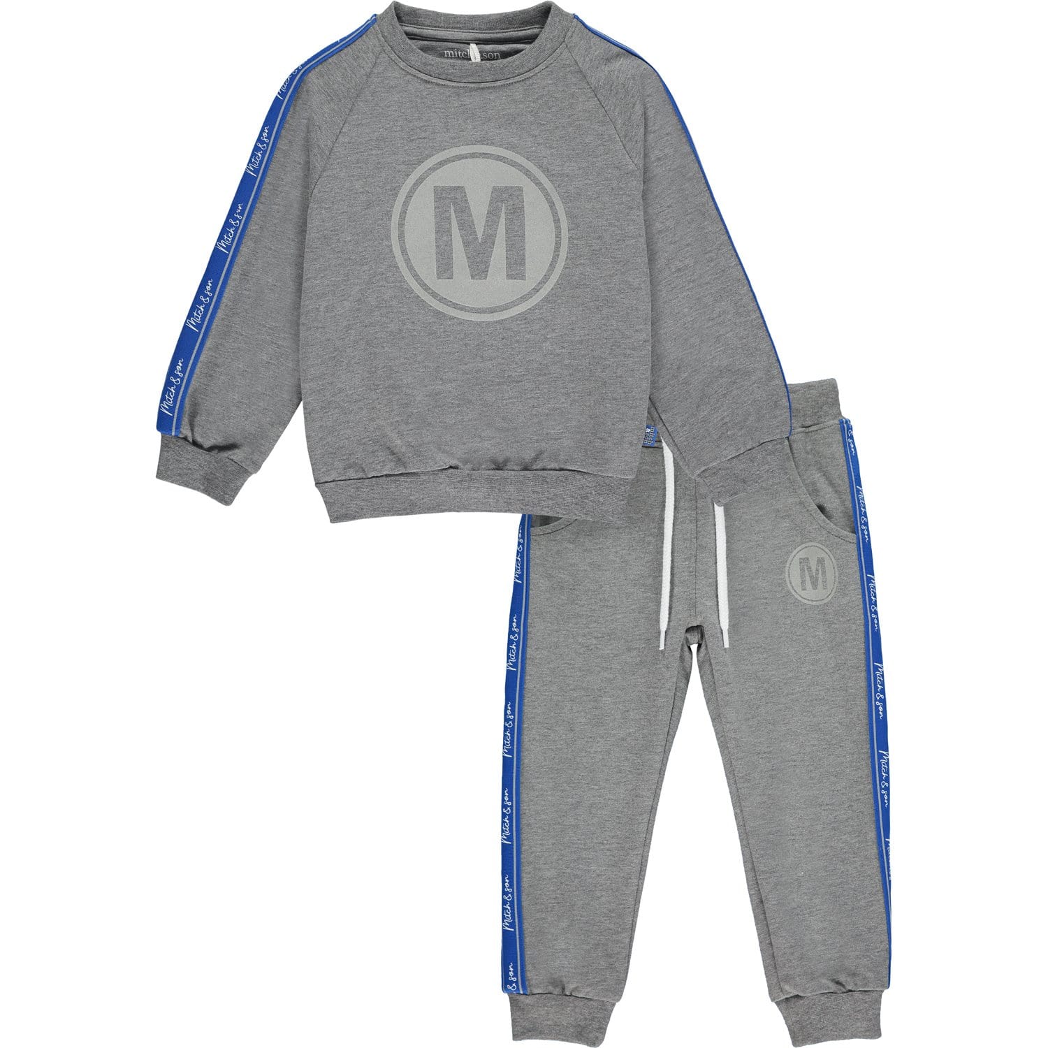 MITCH & SON - Felt M Signature Tape Tracksuit - Grey