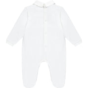 MITCH & SON - Mini Harvey Stripe Panel Babygrow - White
