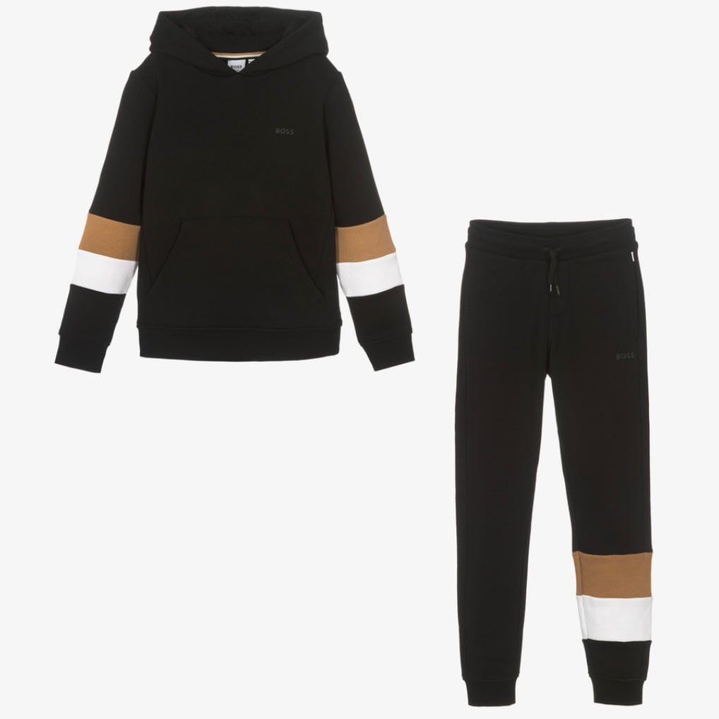 HUGO BOSS - Zip Hoodie  Tracksuit  -  Black