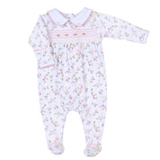 MAGNOLIA BABY - Graces Classics Smocked Babygrow - Floral