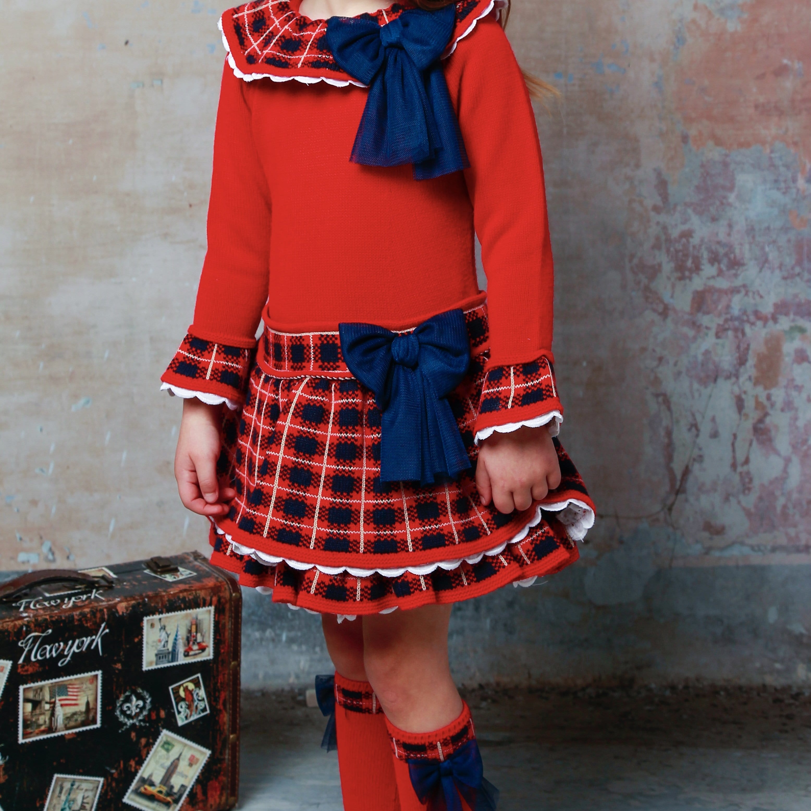RAHIGO - Tartan  Dress  - Red