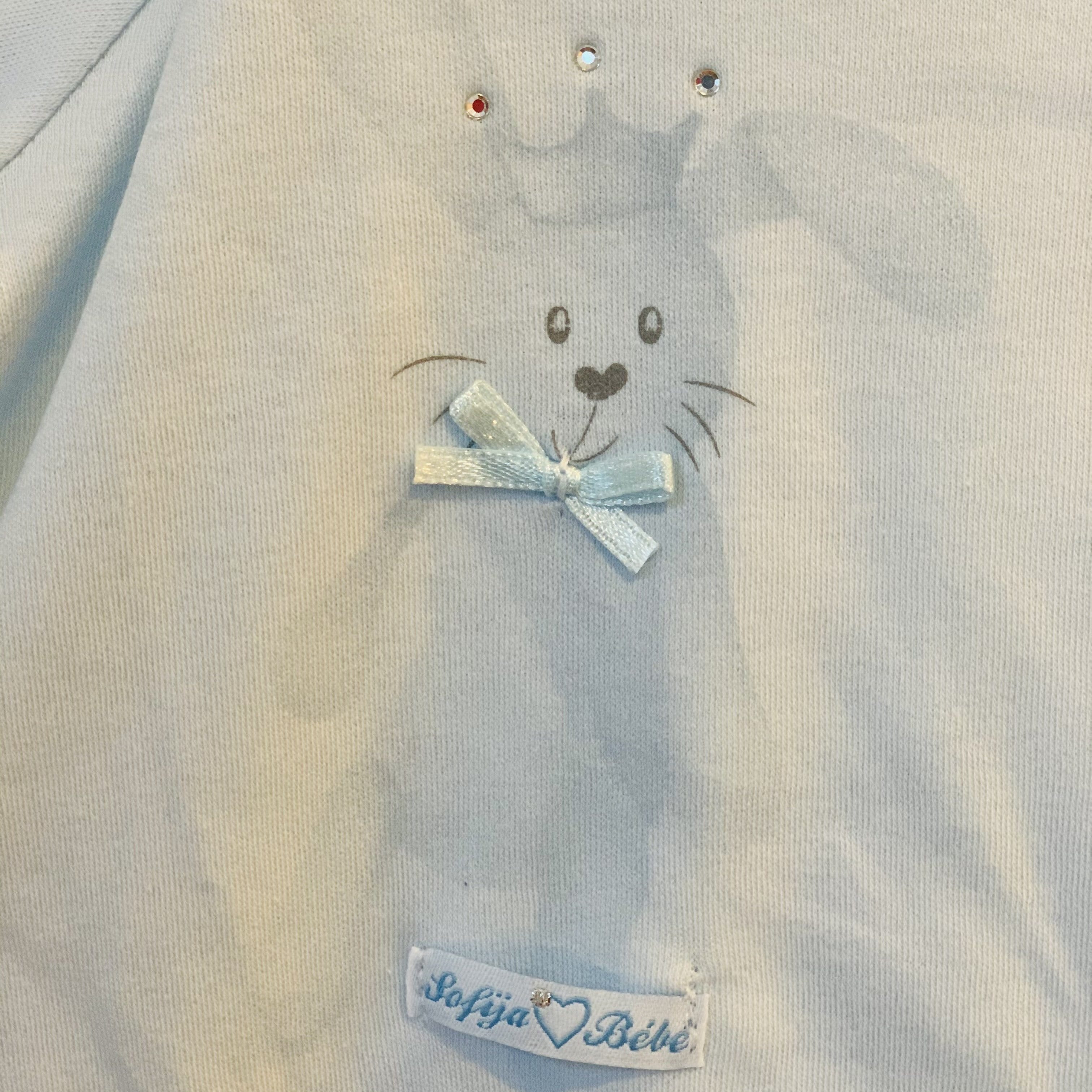 SOFIJA - Bunny Babygrow - Blue