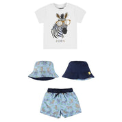 MAYORAL - Zebra Swim Short Set - Blue