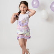 CARAMELO KIDS - Diamanté Carousel Short Set - Lilac