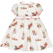 SAL & PIMENTA - Busy Santa Smocked Dress